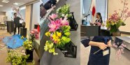 春らんまん！華道部の生け花で新入社員を迎えました