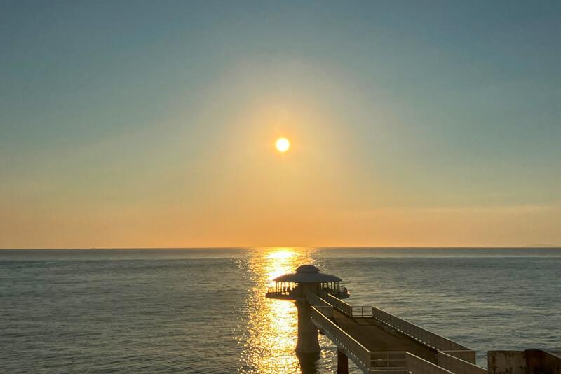 白浜の夕日